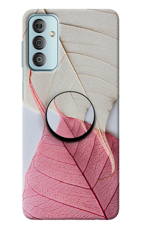 White Pink Leaf Samsung F23 5G Pop Case