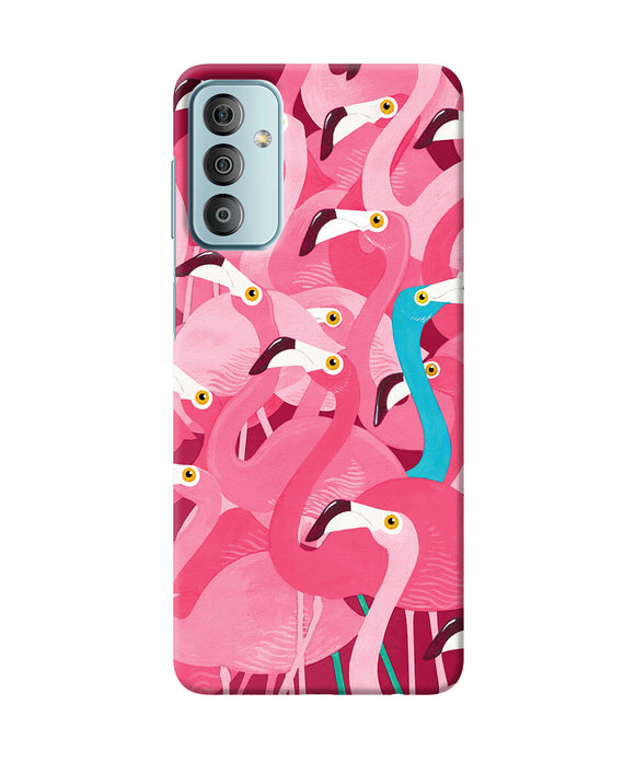 Abstract sheer bird pink print Samsung F23 5G Back Cover