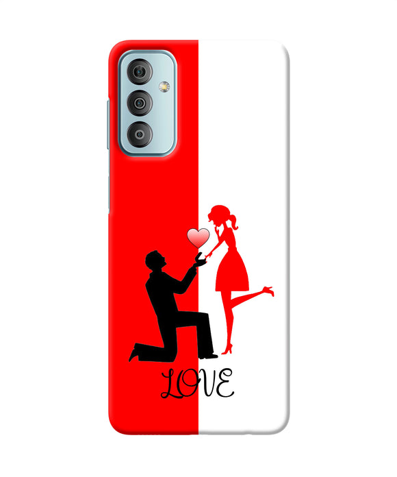 Love propose red and white Samsung F23 5G Back Cover