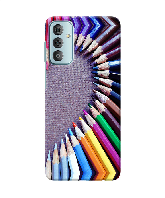 Color pencil half heart Samsung F23 5G Back Cover