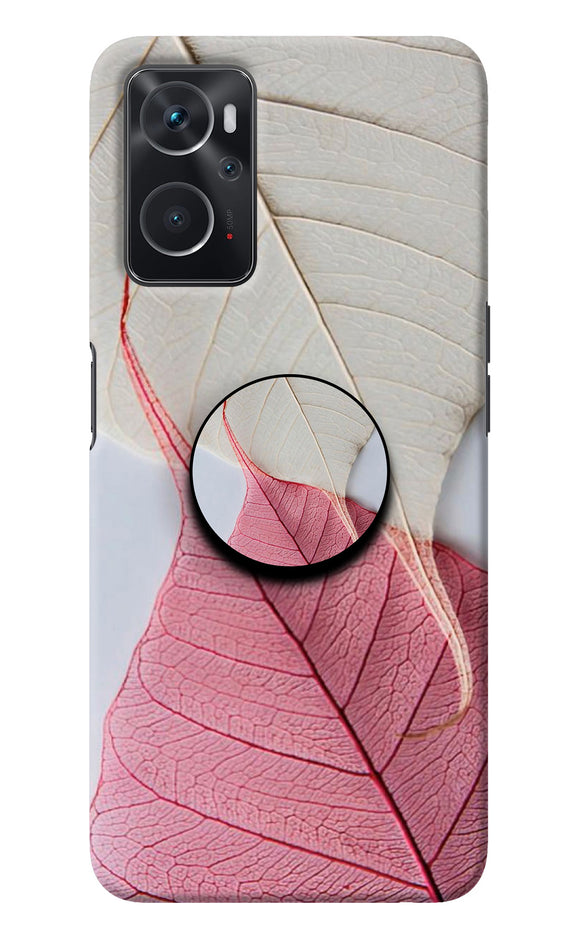 White Pink Leaf Oppo K10 4G Pop Case