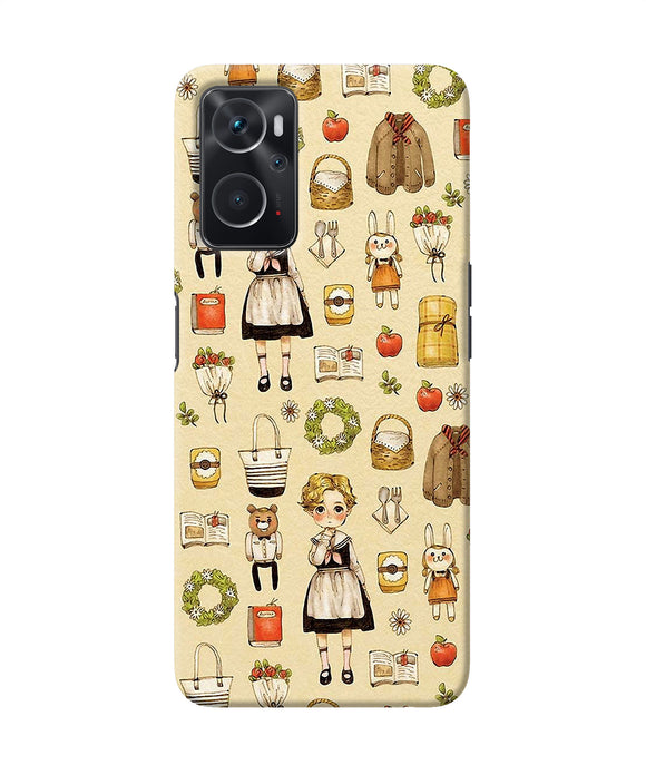 Canvas girl print Oppo K10 4G Back Cover