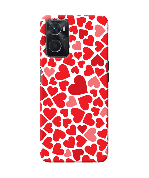 Red heart canvas print Oppo K10 4G Back Cover