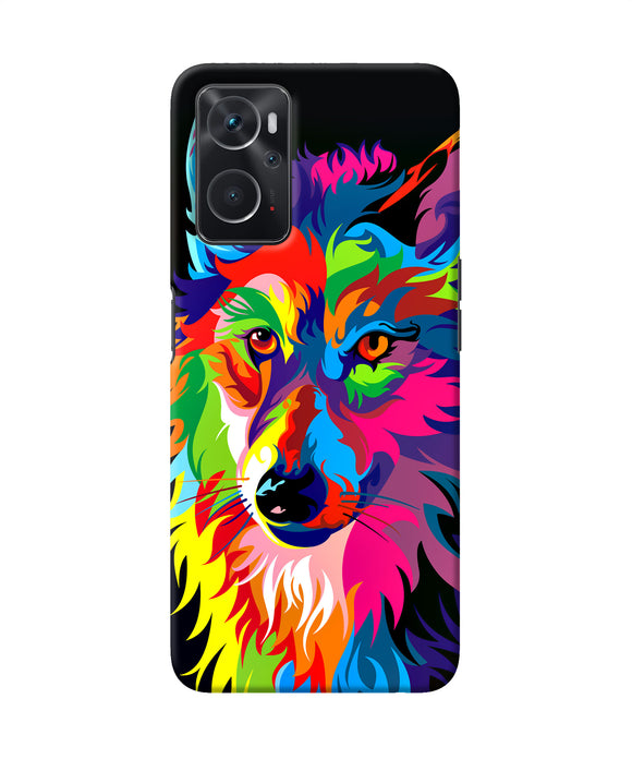 Colorful wolf sketch Oppo K10 4G Back Cover
