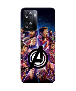 Avengers Superheroes Oppo A57 2022 Real 4D Back Cover