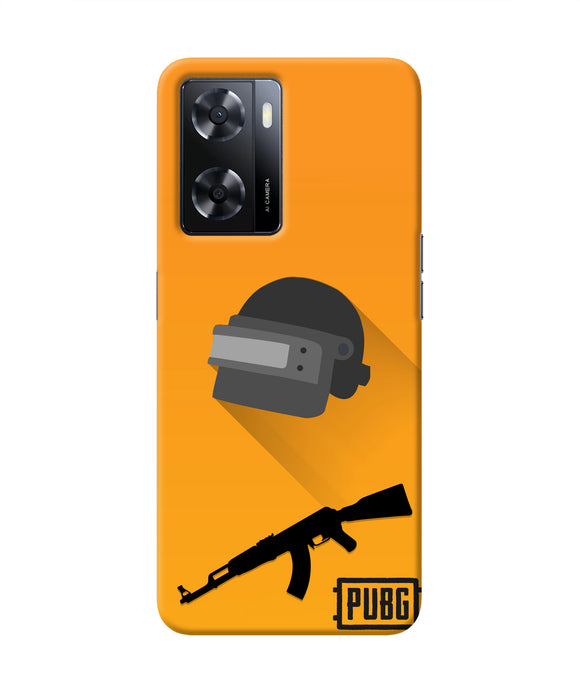 PUBG Helmet and Gun Oppo A57 2022 Real 4D Back Cover