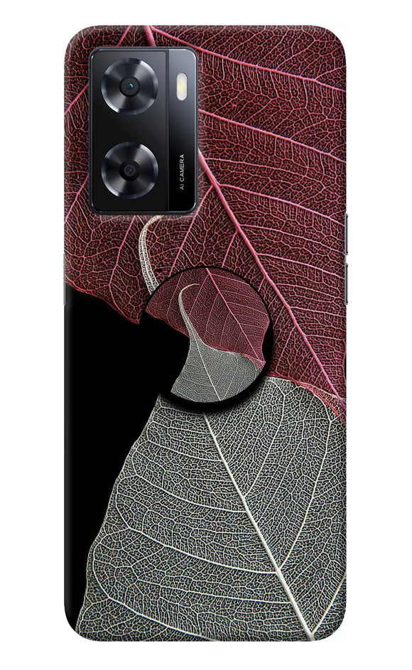 Leaf Pattern Oppo A57 2022 Pop Case