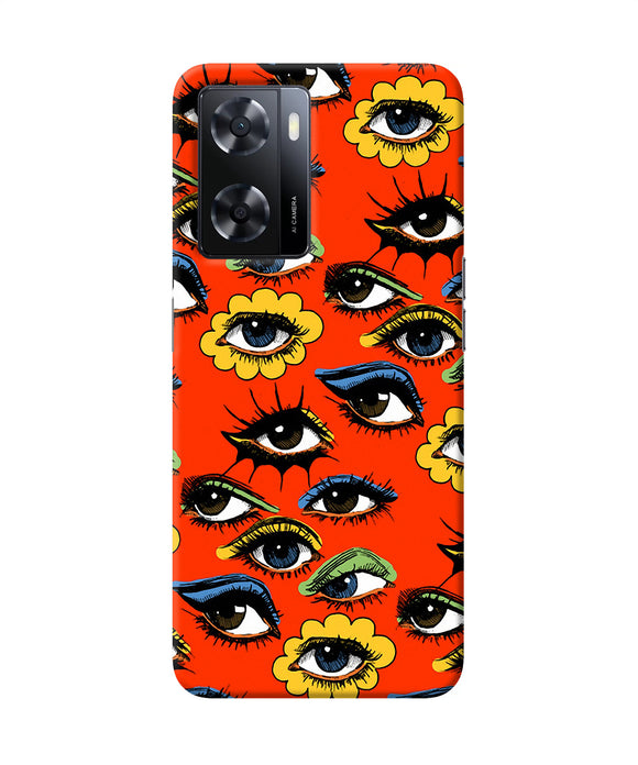 Abstract eyes pattern Oppo A57 2022 Back Cover