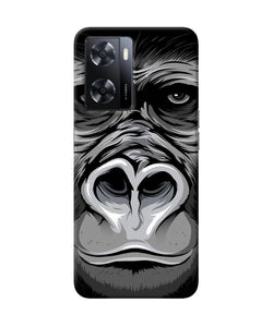 Black chimpanzee Oppo A57 2022 Back Cover