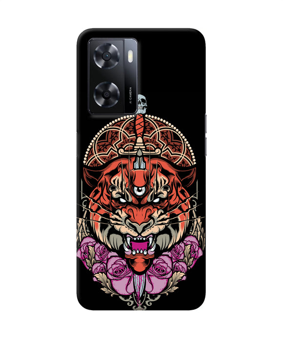 Abstract tiger Oppo A57 2022 Back Cover