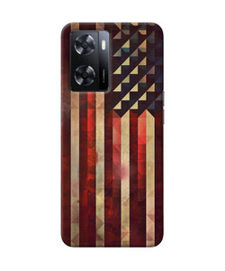 Vintage US flag Oppo A57 2022 Back Cover