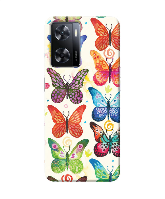 Abstract butterfly print Oppo A57 2022 Back Cover