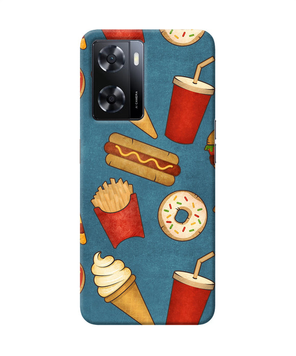 Abstract food print Oppo A57 2022 Back Cover