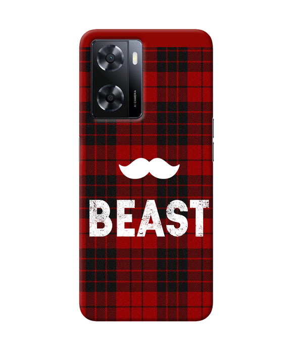 Beast red square Oppo A57 2022 Back Cover