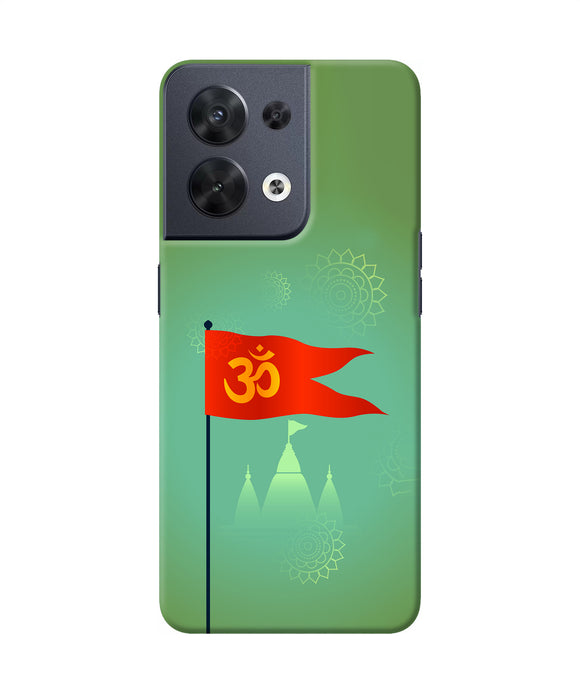 Om Flag Ram Mandir Oppo Reno8 Back Cover