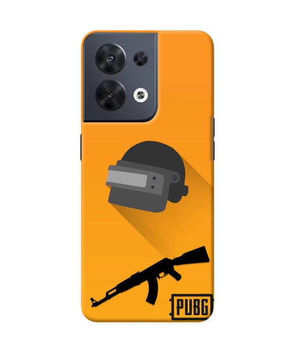 PUBG Helmet and Gun Oppo Reno8 Real 4D Back Cover