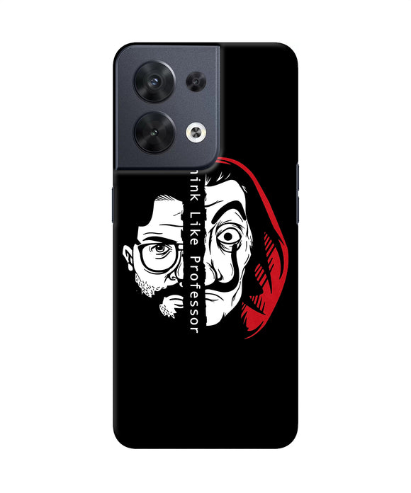 Money Heist Think Like Professor Oppo Reno8 Back Cover