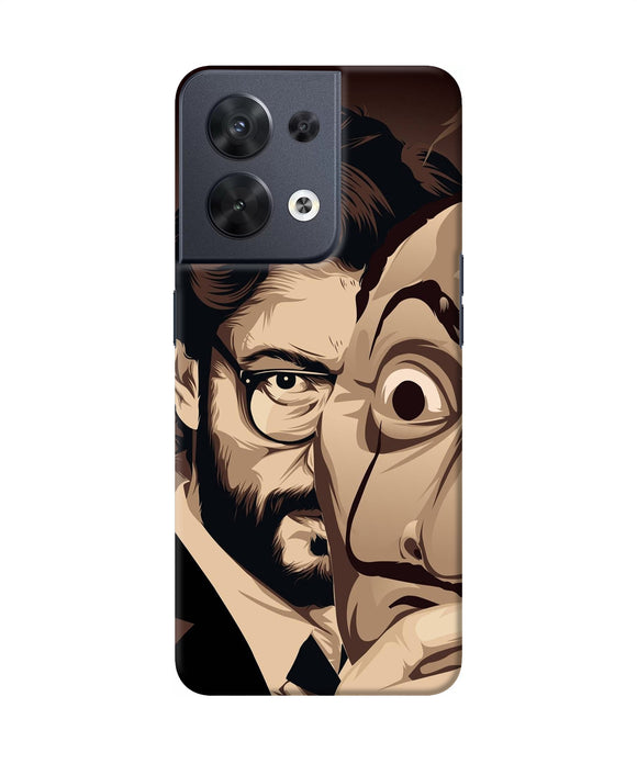 Money Heist Professor Art Oppo Reno8 Back Cover