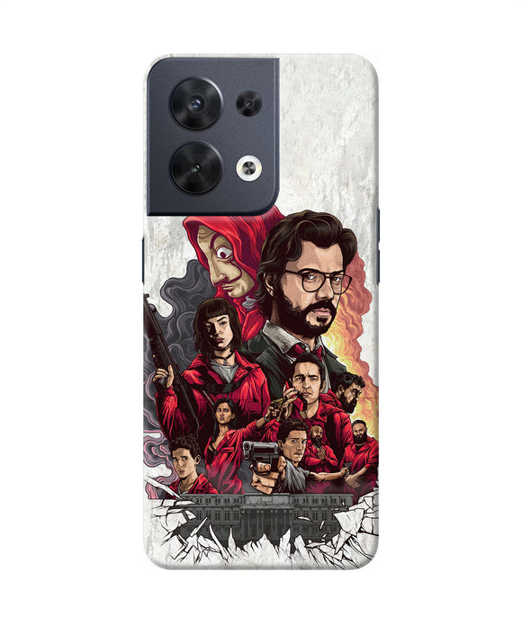 Money Heist Poster Oppo Reno8 Back Cover