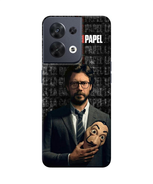 Money Heist Professor with Mask Oppo Reno8 Back Cover