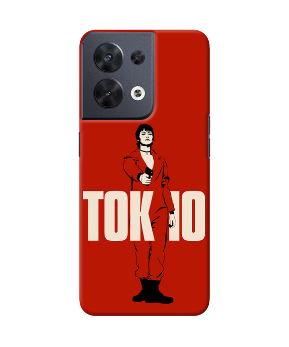 Money Heist Tokyo With Gun Oppo Reno8 Back Cover
