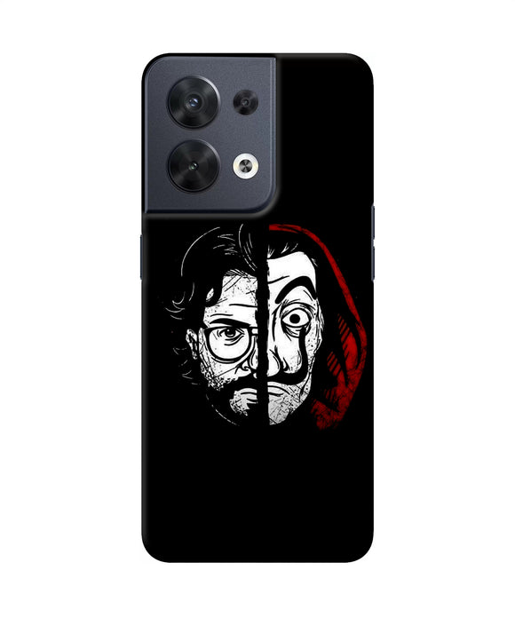 Money Heist Professor Mask Sketch Oppo Reno8 Back Cover