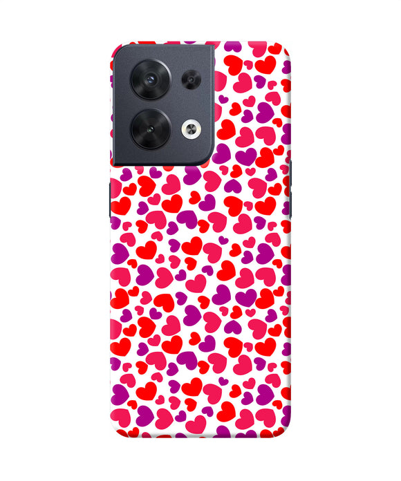 Heart print Oppo Reno8 Back Cover