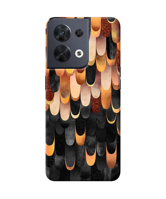 Abstract wooden rug Oppo Reno8 Back Cover