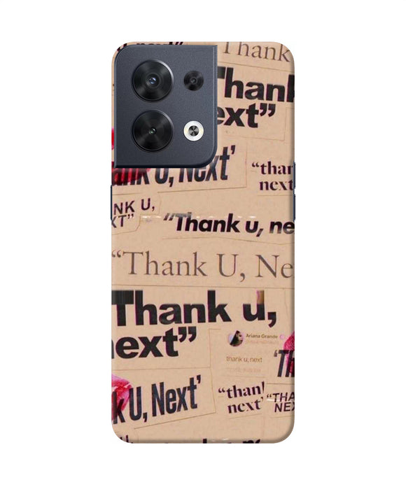 Thank you next Oppo Reno8 Back Cover