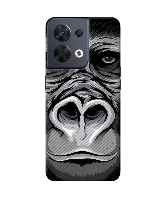 Black chimpanzee Oppo Reno8 Back Cover