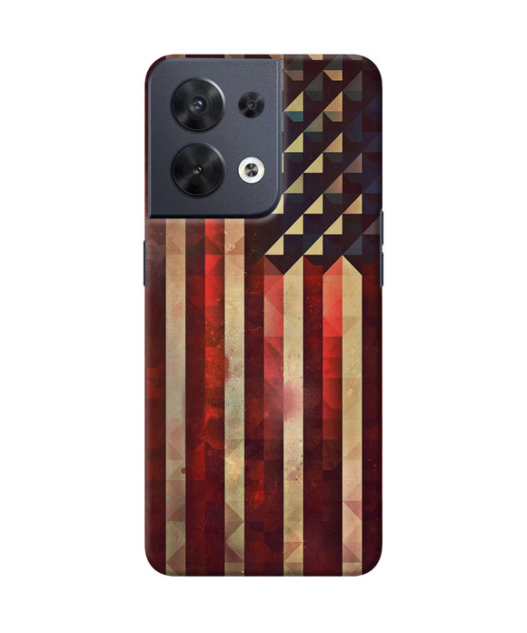 Vintage US flag Oppo Reno8 Back Cover