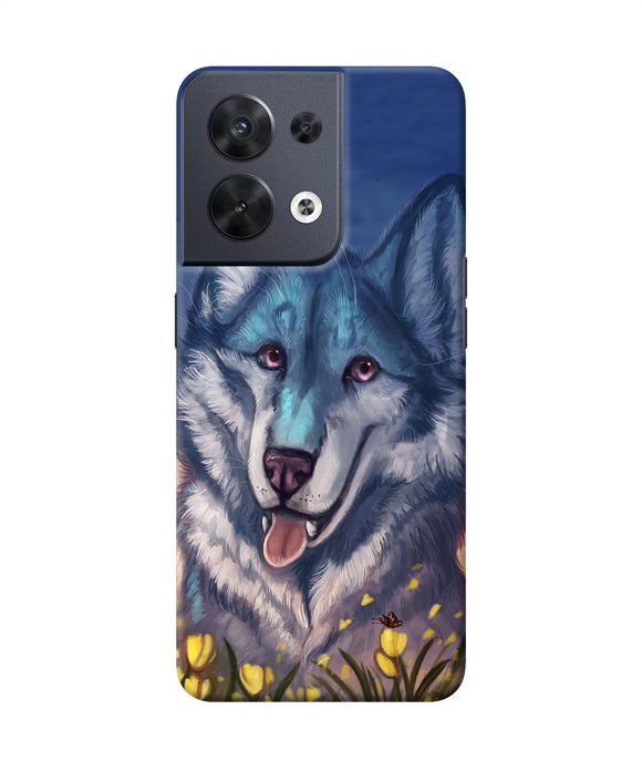Cute wolf Oppo Reno8 Back Cover