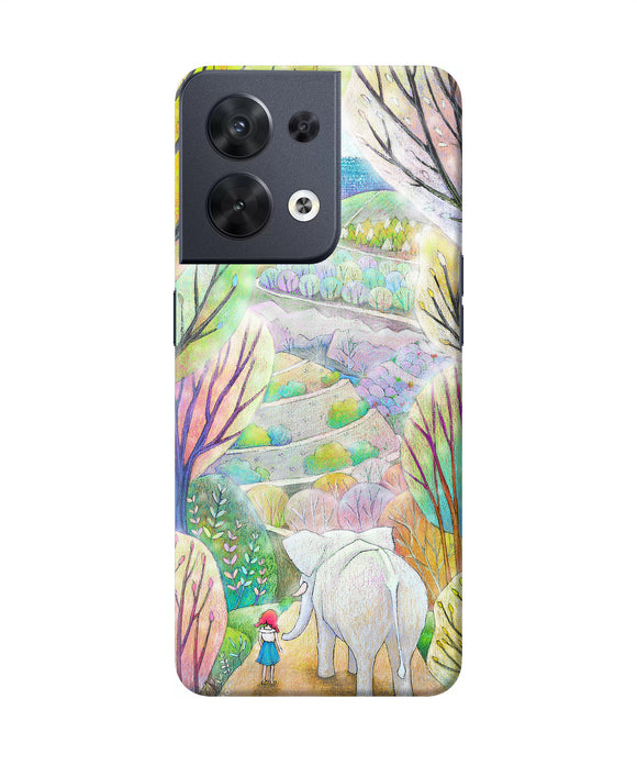 Natual elephant girl Oppo Reno8 Back Cover
