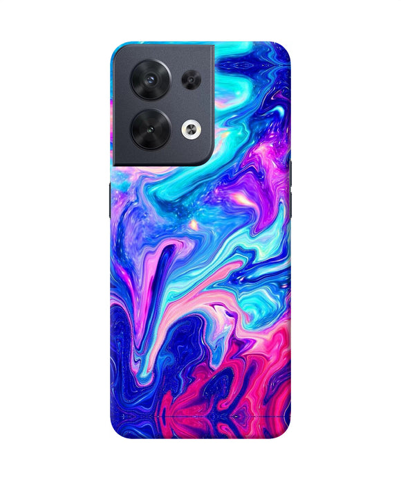 Abstract colorful water Oppo Reno8 Back Cover