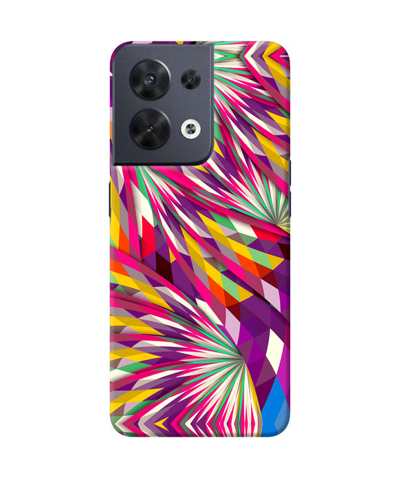 Abstract colorful print Oppo Reno8 Back Cover