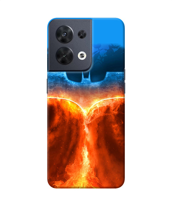 Burning batman logo Oppo Reno8 Back Cover
