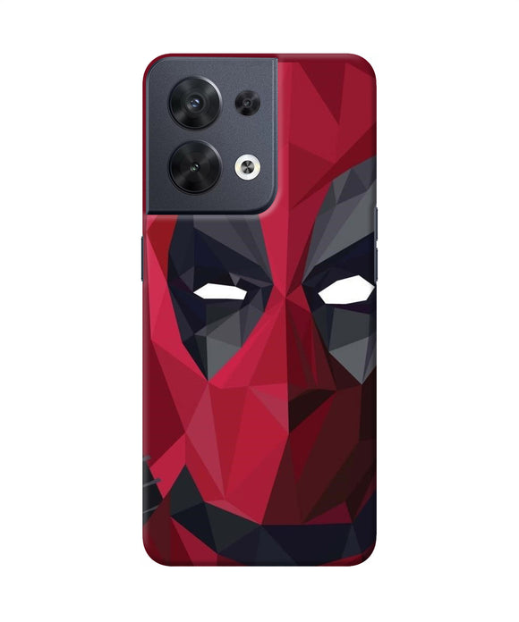 Abstract deadpool mask Oppo Reno8 Back Cover
