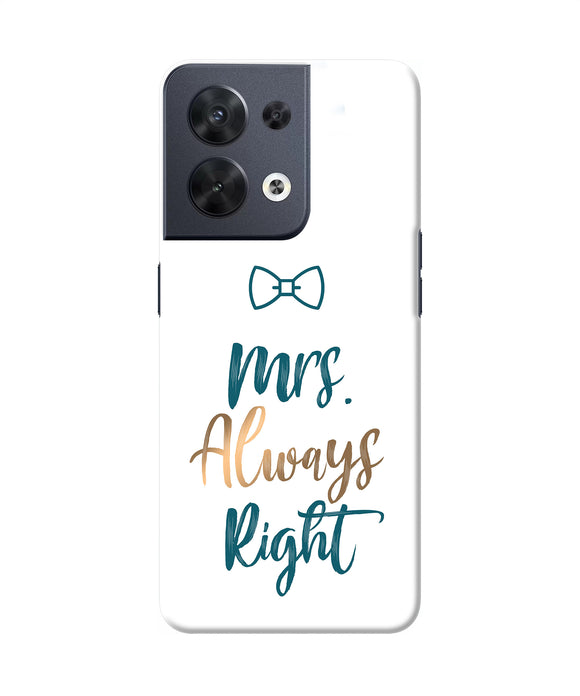 Mrs always right Oppo Reno8 Back Cover