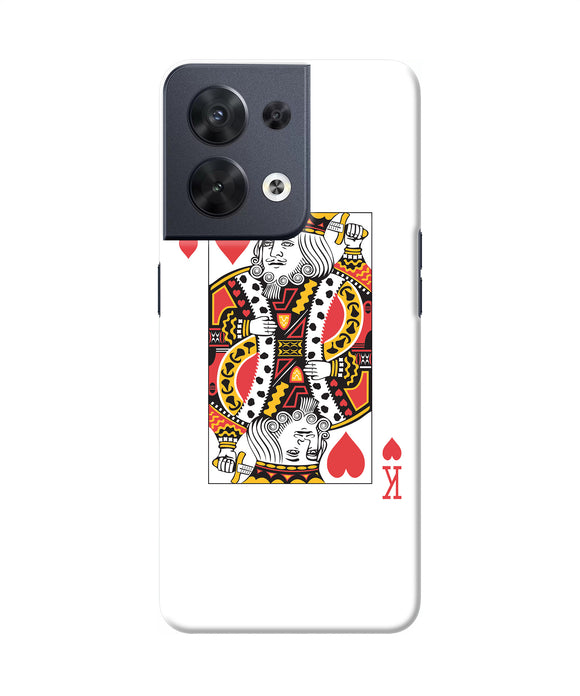 Heart king card Oppo Reno8 Back Cover