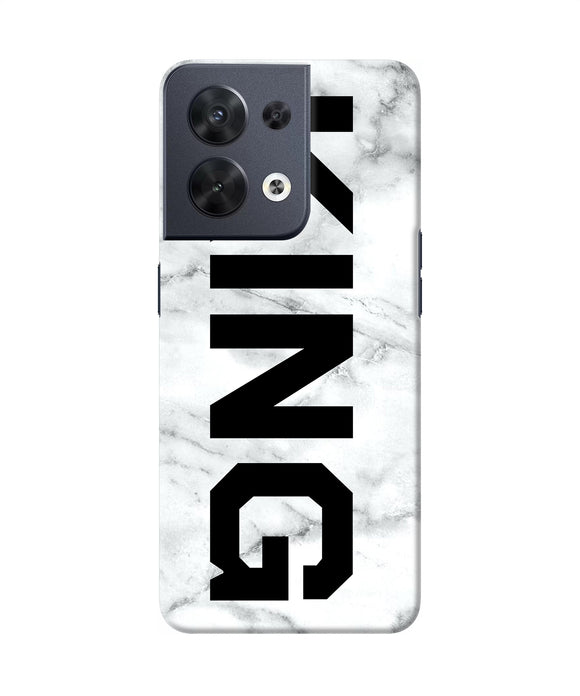 King marble text Oppo Reno8 Back Cover