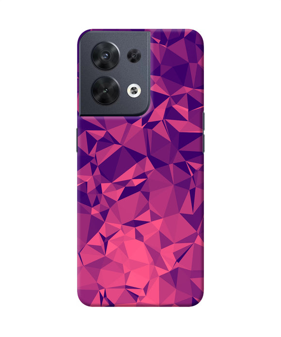 Abstract red blue shine Oppo Reno8 Back Cover