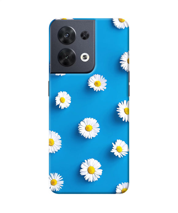 White flowers Oppo Reno8 Back Cover