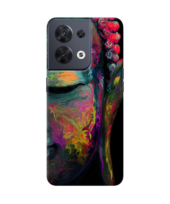 Buddha face painting Oppo Reno8 Back Cover