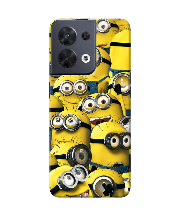 Minions crowd Oppo Reno8 Back Cover