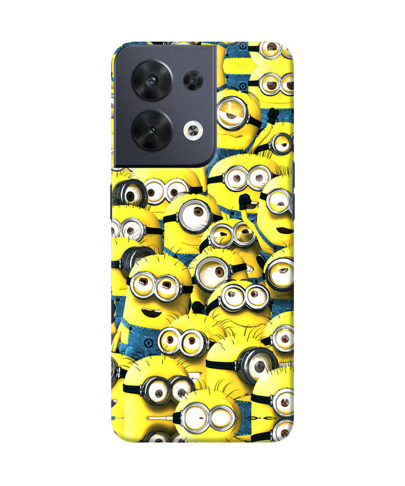 Minions mini crowd Oppo Reno8 Back Cover