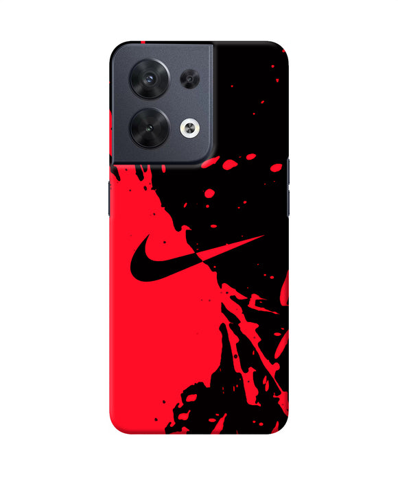 Nike red black poster Oppo Reno8 Back Cover