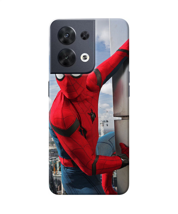Spiderman on the wall Oppo Reno8 Back Cover