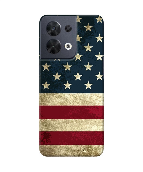 Vintage US flag Oppo Reno8 Back Cover