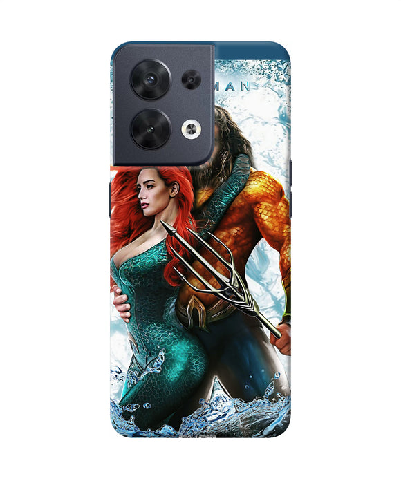 Aquaman couple water Oppo Reno8 Back Cover