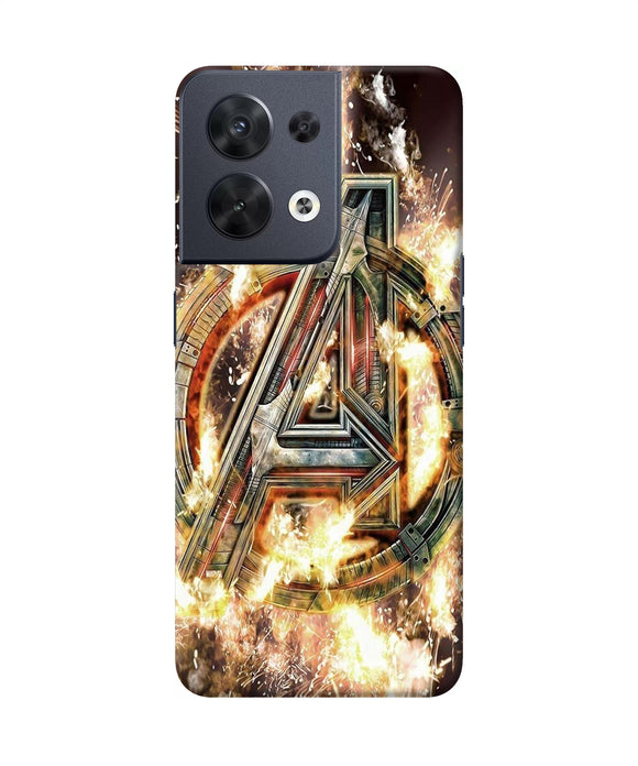 Avengers burning logo Oppo Reno8 Back Cover